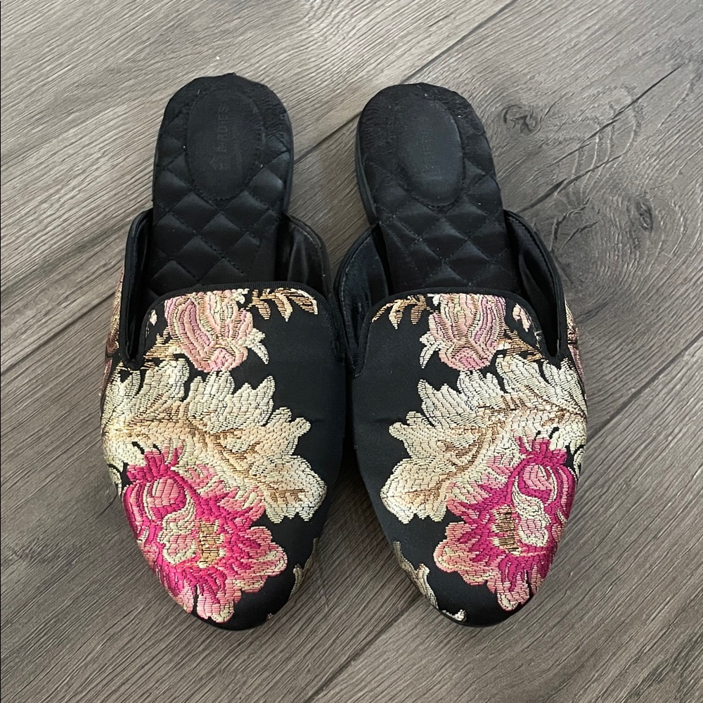 Birdies Phoebe In Floral Jacquard Slides Sz:9